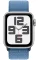 Apple Watch SE 2 2023 40mm GPS Silver Aluminum Case with Winter Blue Sport Loop